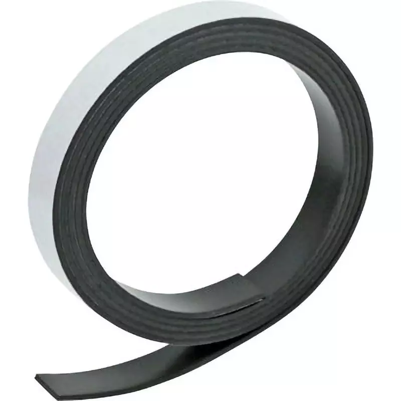 MonotaRO Band Magnet Isotropic With Adhesive Black 1.2 mm Thickness 10x1000 mm Size, 68103044