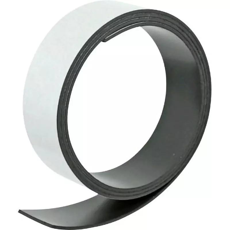 MonotaRO Band Magnet Isotropic With Adhesive Black 1.2 mm Thickness 20x750 mm Size, 68103053