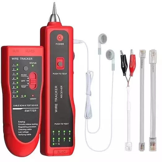SMARTTECH Wire Tracker Cable Tester for RJ11 RJ45 Network LAN Cable, CAT5 & CAT6 Telephone Line (Battery Not Included)
