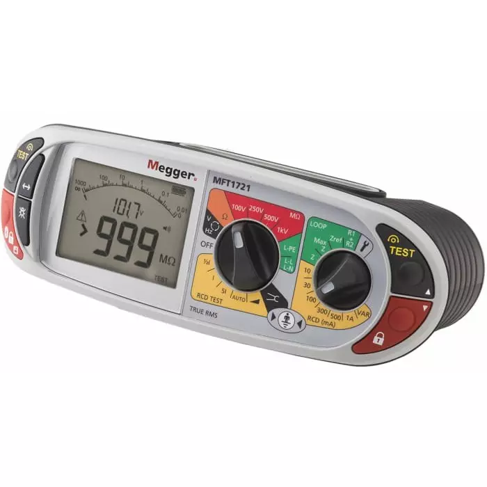 Megger MFT1721 Multifunction Tester, 100V, Earth Resistance Measurement With Wireless RS Calibration, 1008-123