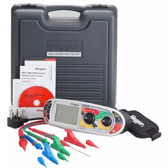 Megger MFT1721 Multifunction Tester, 100V, Earth Resistance Measurement With Wireless RS Calibration, 1008-123