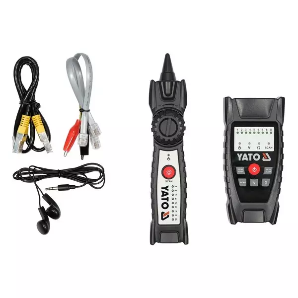 Yato Wire Tracker with >1 km Signal Transmission Range For Inspecting And Locating Cabling, YT-73137