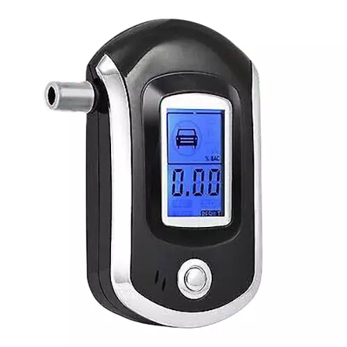 MxRady Alcohol Breath Analyser LED Display 0.05 BAC Max. Capacity with Battery and Accessories, AT6000