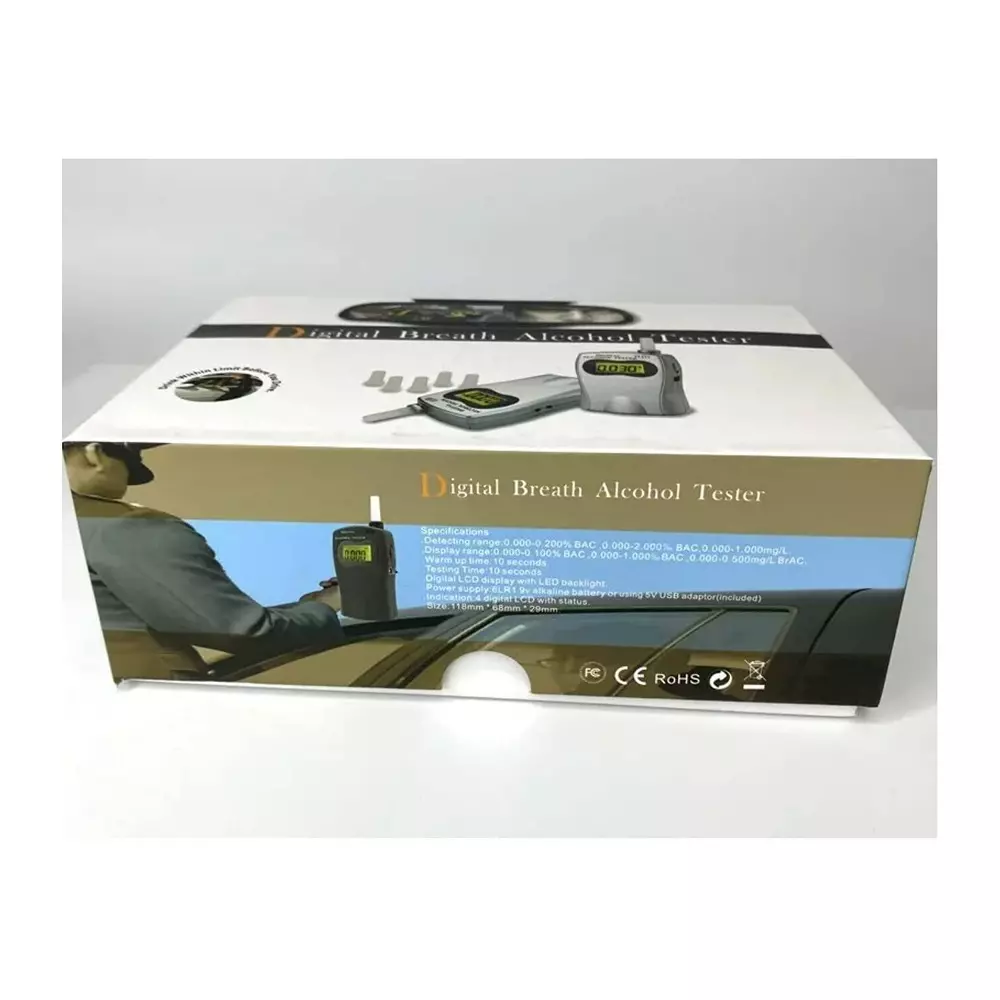 KERRO Alcohol Breath Analyser Tester with 5 Point Memory Function, 0.05 BAC Maximum Capacity and 0.5 Readability, AT-570