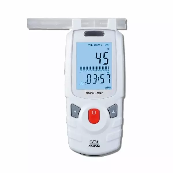 Metravi Breath Alcohol Detector Resolution 0.001% BAC, CEM DT-800A
