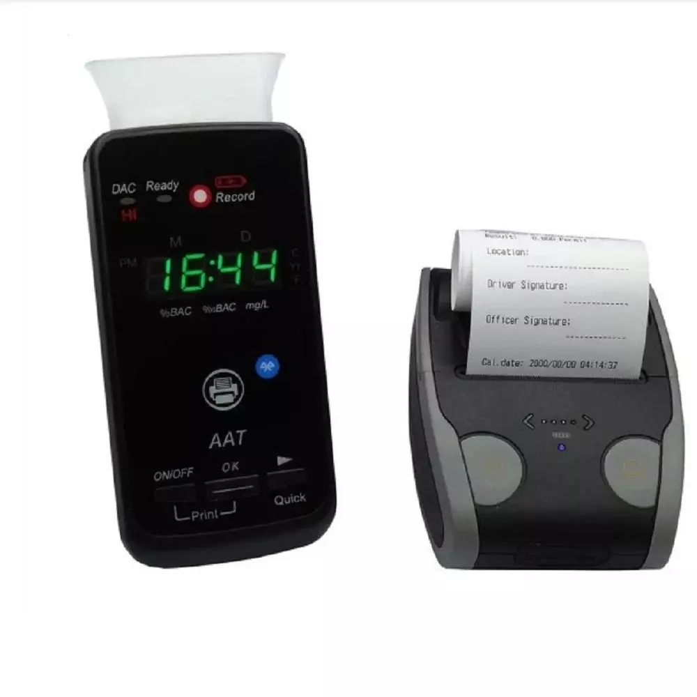 GENERIC Alcohol Breath Analyzer with Printer +/- 0.008ºC at Alert Point, AAT 2010P
