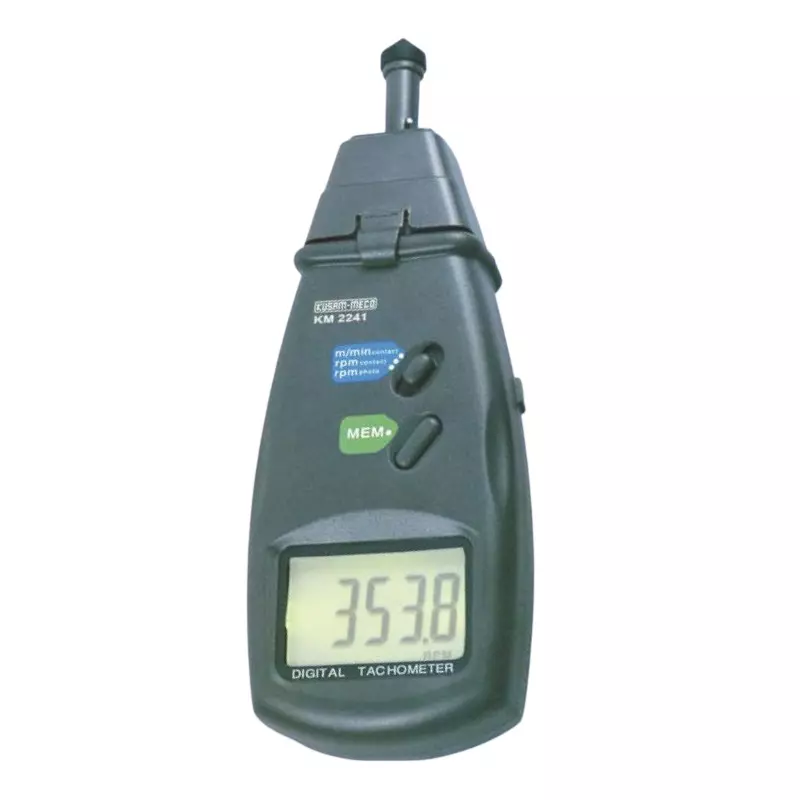 KUSAM-MECO KM-2241 Non Contact Photo Tachometer (Range 0.5 to 19,999 RPM)