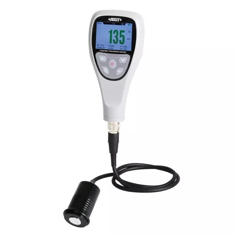 INSIZE Large Range Coating Thickness Gauge Advanced Type with 0-10000 µm Range and 20 mm Minimum Curvature Radius, 5414-TF100