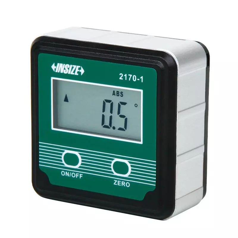 INSIZE Digital Level and Slope Meter 4x90°(Can Switch To: 2x180°) Range and 0.1° (=1.745mm/m) Resolution, 2170-1A