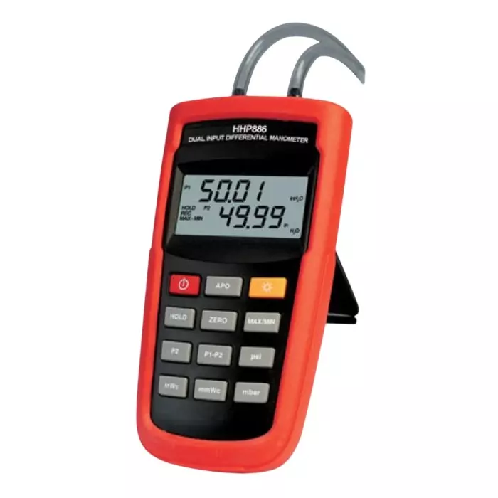 Omega Pressure Manometer ±1.5% FS @23 ±5°C < 75% RH Accuracy Red & Black, HHP886