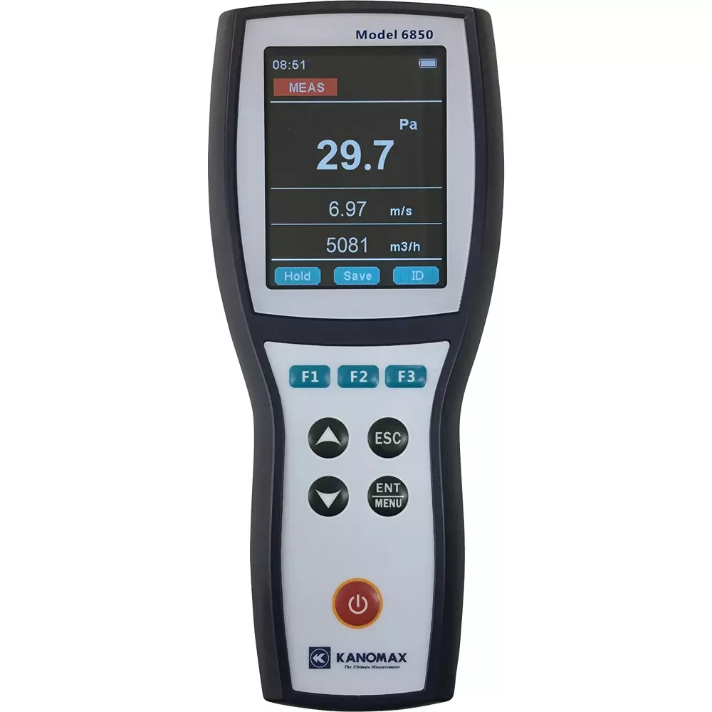 KANOMAX Manometer 4 AA batteries or AC adapter (sold separately) Power Supply USB Communication Function, KK-6850-00