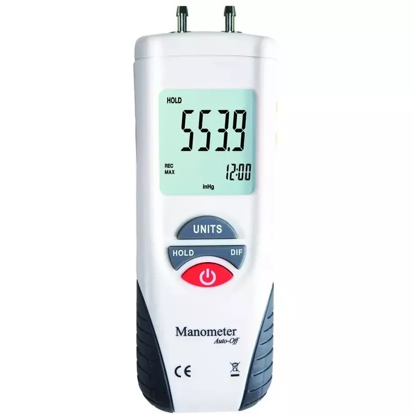 HSETIN Digital Manometer with ±100 PSI Pressure Range and 0 to 50ºC Operating Temperature, HT-1895
