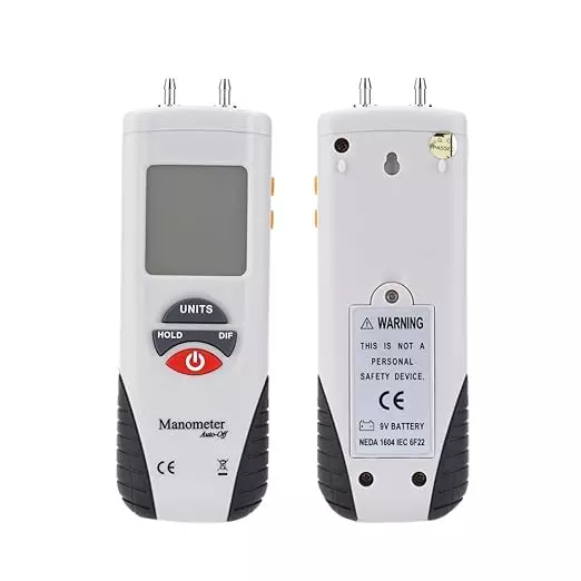 HSETIN Digital Manometer with ±100 PSI Pressure Range and 0 to 50ºC Operating Temperature, HT-1895