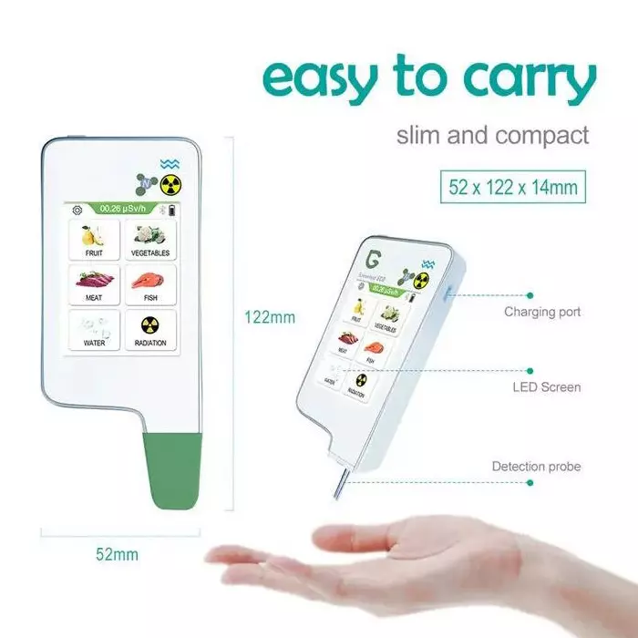 MxRady GreenTest Eco 6 Digital Moisture Measurer Pin Type Detects Nitrate, Water and Radiation, ECO-6