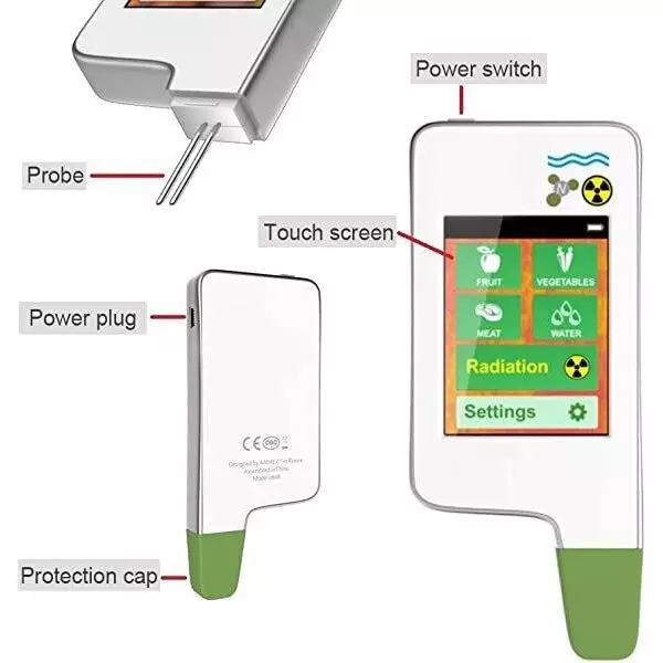 MxRady GreenTest Eco 6 Digital Moisture Measurer Pin Type Detects Nitrate, Water and Radiation, ECO-6