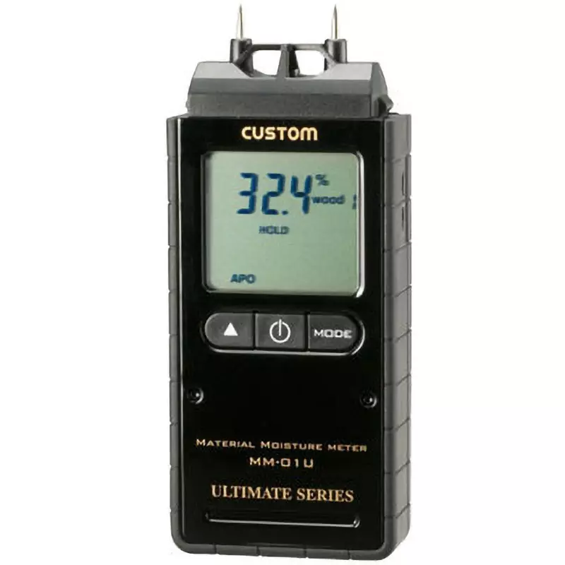 CUSTOM Moisture Meter Instruction manual, strap, protective cover Included Components - Accuracy - Resolution, MM-01U