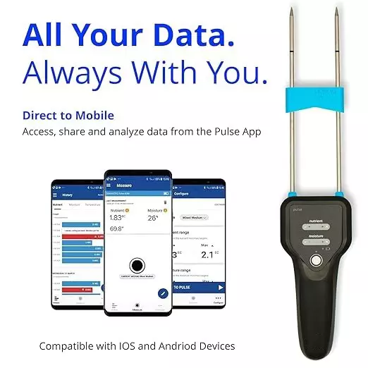 Bysafe Digital Soil Moisture Meter With 0.5°C Temperature Accuracy and 1.5 V AA Battery, 5N-6OCK-NRY6