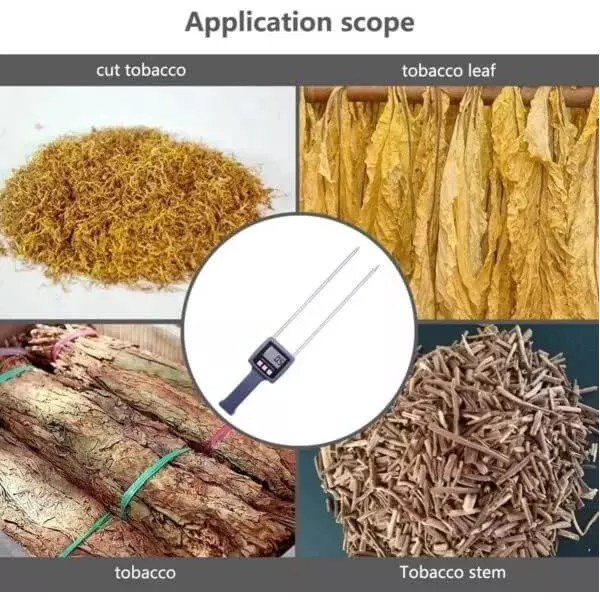 MxRady Tobacco Moisture Meter Pin Type with 8-40% Measurement Range and ±0.5% Accuracy, TK-100T
