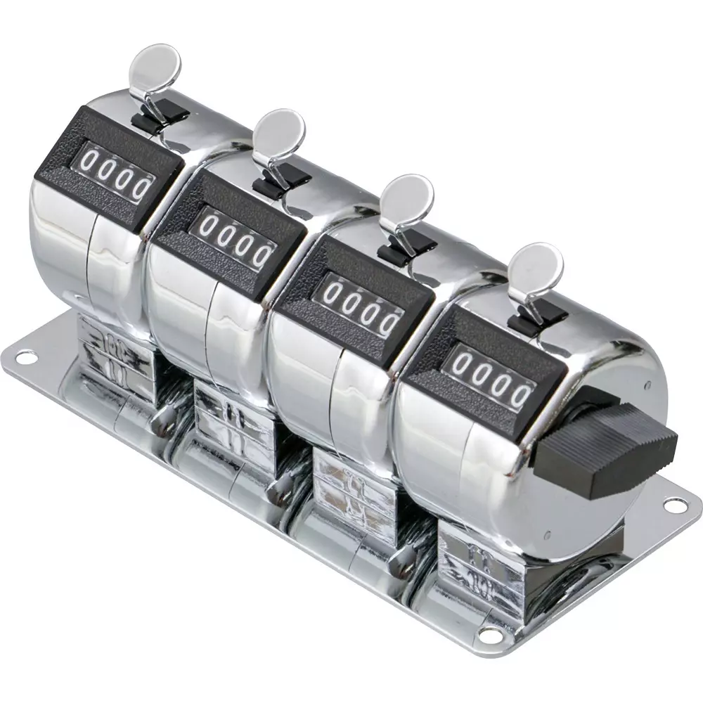 MonotaRO Series Counter All-Reset Batch Reset With One Rotation Of The Right Reset Knob 4 Port 60x140x64 mm, 42753534