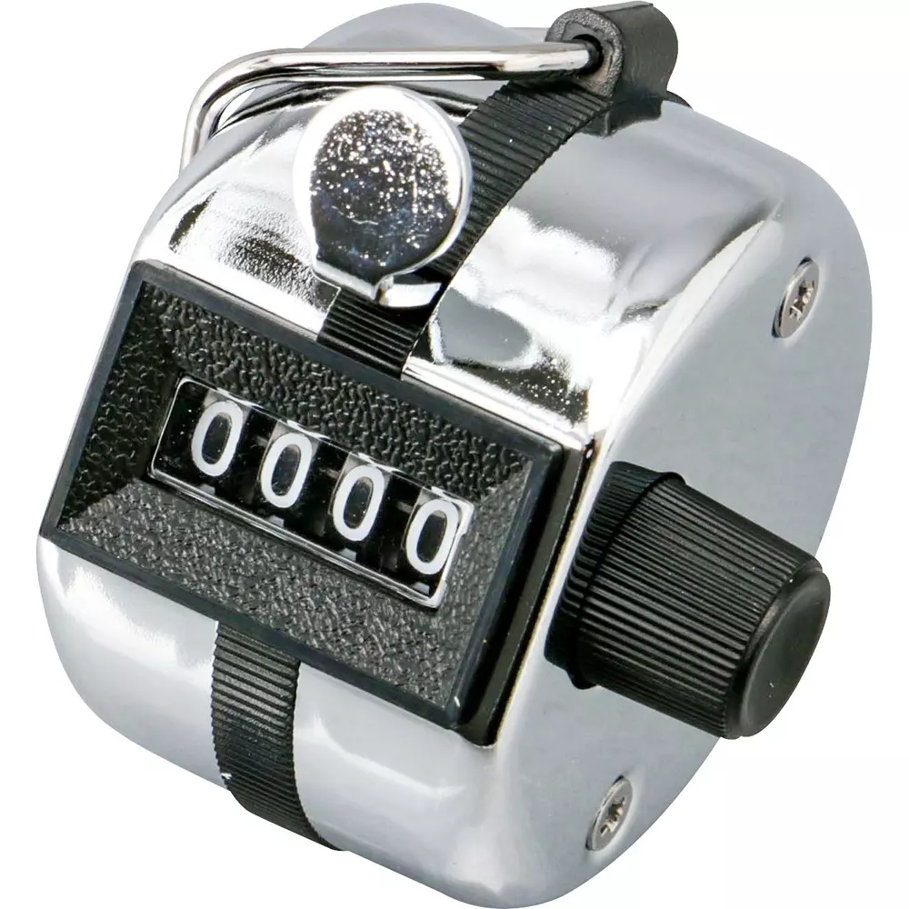 MonotaRO Hand Counter Steel Hand-Held 4 Digit 9999 Maximum Display, 73661507