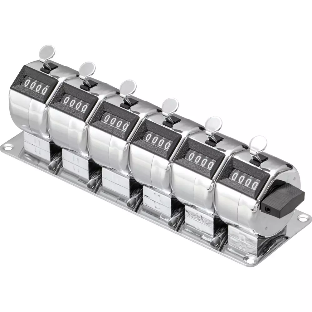 MonotaRO Series Counter All-Reset Batch Reset With One Rotation Of The Right Reset Knob 6 Port 60x200x64 mm, 42753559