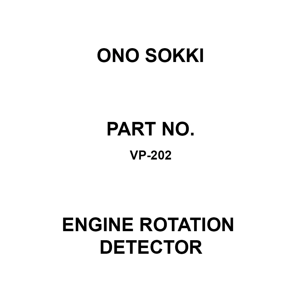 Ono Sokki Engine Rotation Detector 0 to +100 ℃ Operating Temperature Range, VP-202