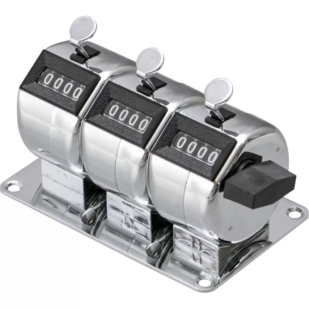 MonotaRO Series Counter All-Reset Batch Reset With One Rotation Of The Right Reset Knob 3 Port 60x108x64 mm, 42753525