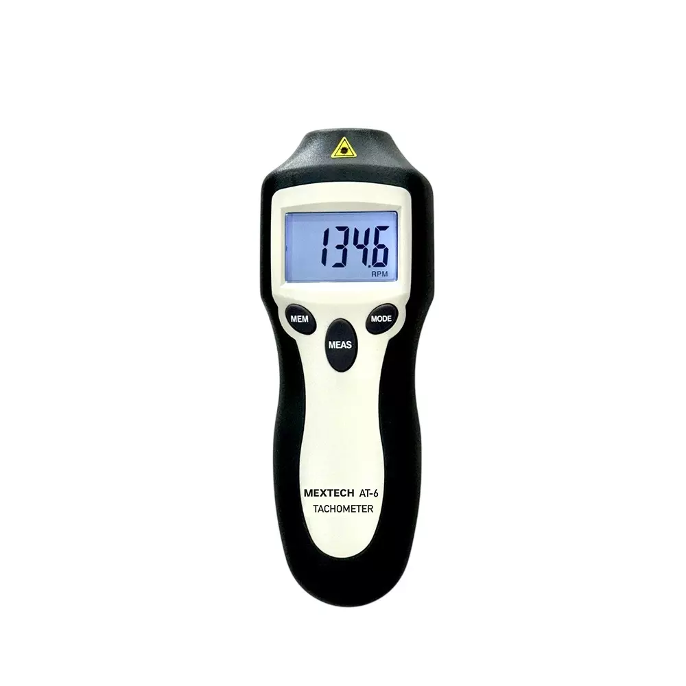 MEXTECH Tachometer 5 Digit LCD Non-Contact 0 – 99,999 TOT Range ±0.05% ±1d Accuracy, AT6