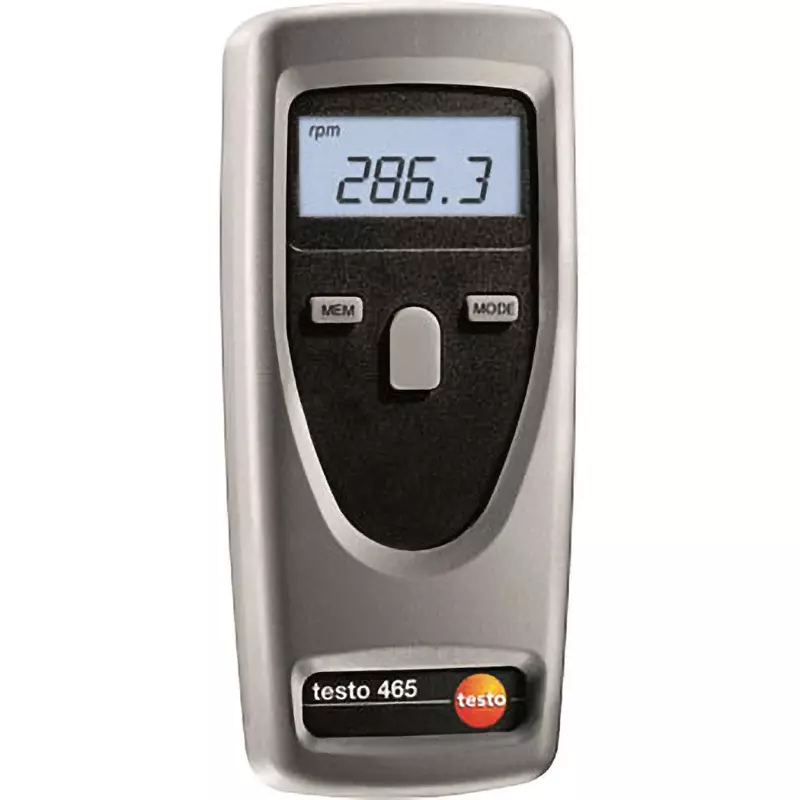 Testo Tachometer Body, battery 1 to 99999 RPM Measurement Range 0 to 50 Operating Temperature, 0563 0465