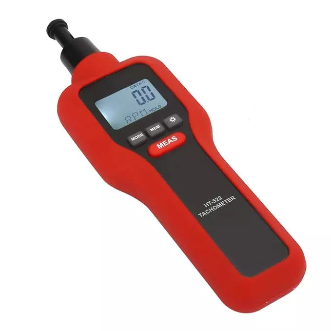 KERRO Non Contact Tachometer with Digital LCD Display, 1-19999 Measurement Range and 0.0002 Accuracy, HT-522