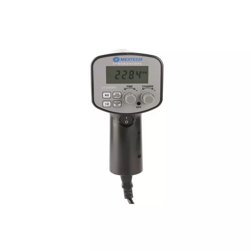 Mextech Stroboscope 0.4 Inch (10 mm) Display Size 50 to 12000 FPM Measure Range 220 V AC LCD for Industrial Use, DT2350PA