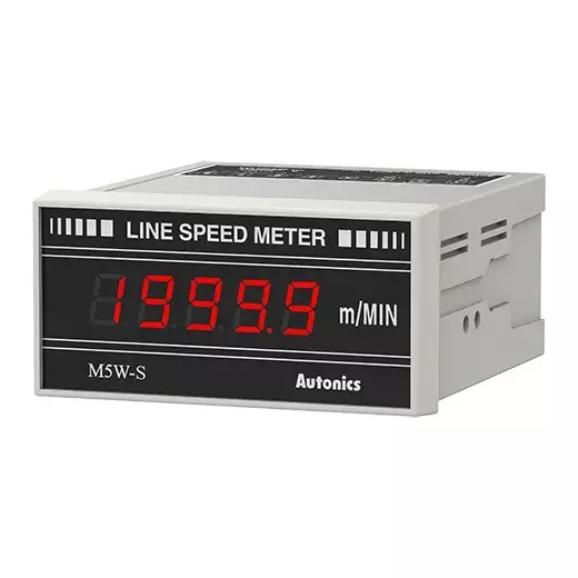 Autonics Digital Tachometer 4½-Digit 7-Segment LED 300 ms Sampling Cycle DC10V, M5W-S-1
