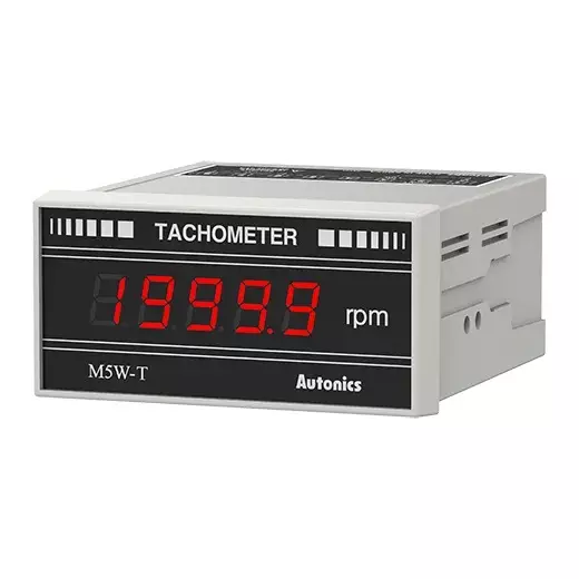 Autonics Digital Tachometer 4½-Digit 7-Segment LED 300 ms Sampling Cycle DC10V, M5W-T-1