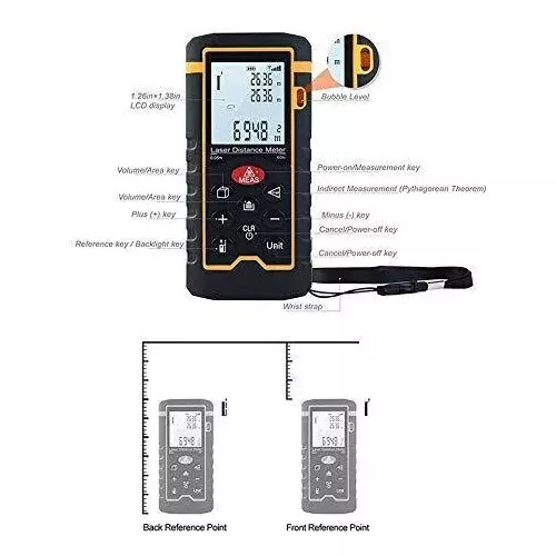 HSETIN Laser Distance Meter Range 60 m and Accuracy ±2 mm, HT-100