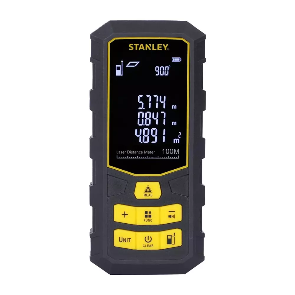 STANLEY Laser Distance Meter 100 m Measuring Range Black Color, STHT77803-A