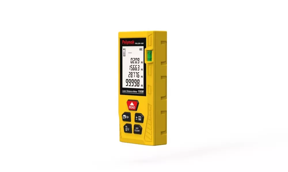Polymak Laser Distance Meter 100 m Range ± 2 mm Accuracy, PM-LDM-100M