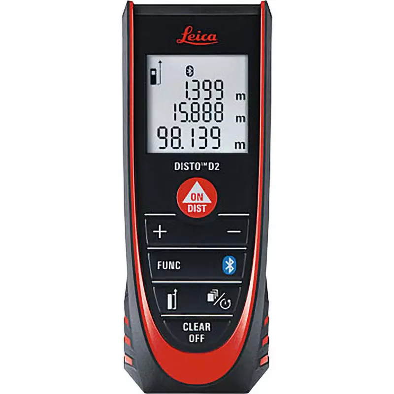 Leica Laser Rangefinder 0.05 to 100 Measuring Range, DISTO-D2BT