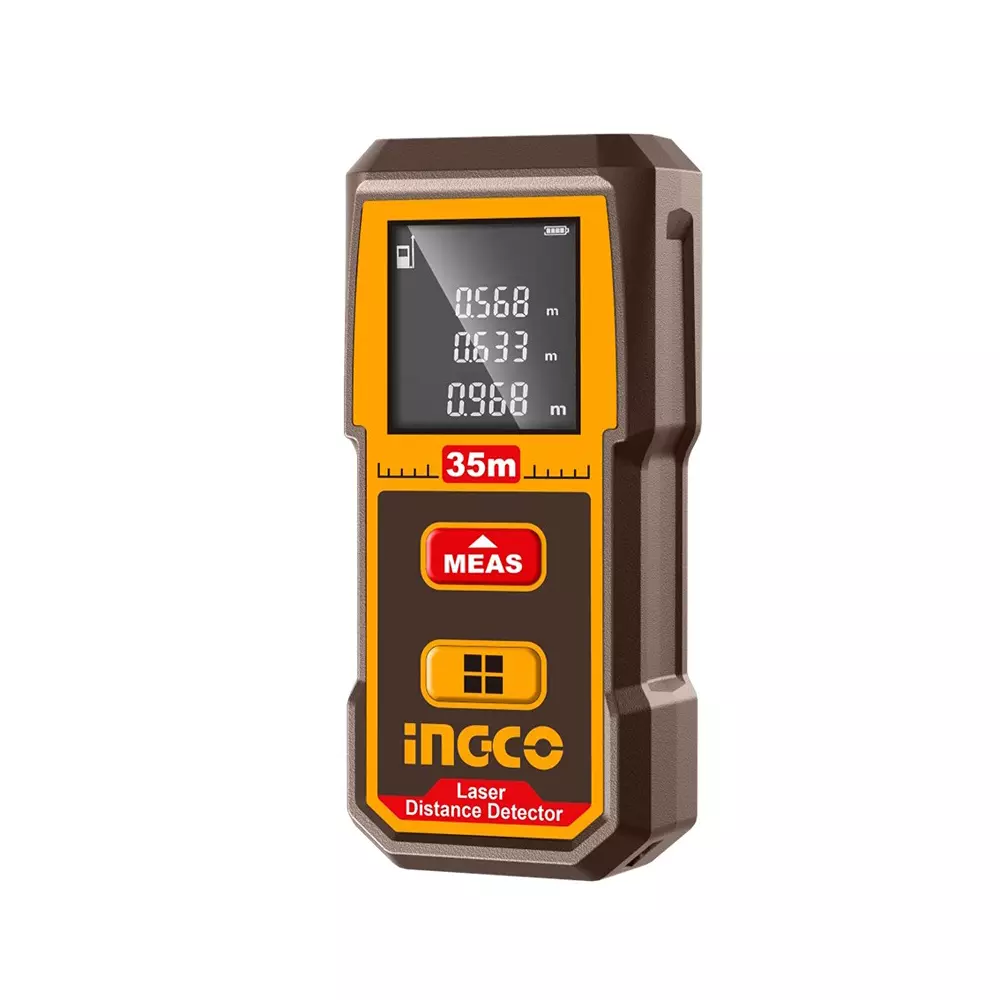 Ingco Laser Distance Detector 35 m Measurement Range with 1.5 AAA Battery, HLDD0355