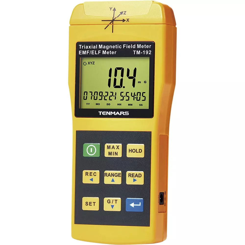KENIS Electromagnetic Field Meter 1 x9 V battery (included) or AC adapter Power Supply, TM-192