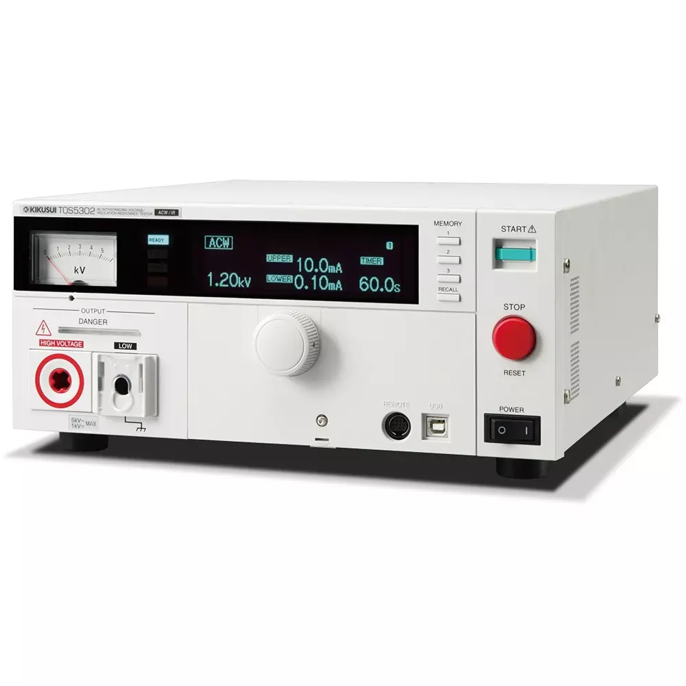 Kikusui Multi Work Tester [Withstanding voltage tester] (Voltmeter) 0.000 kV to 6.500 kVAC/DC, (Ammeter) AC:, TOS5302