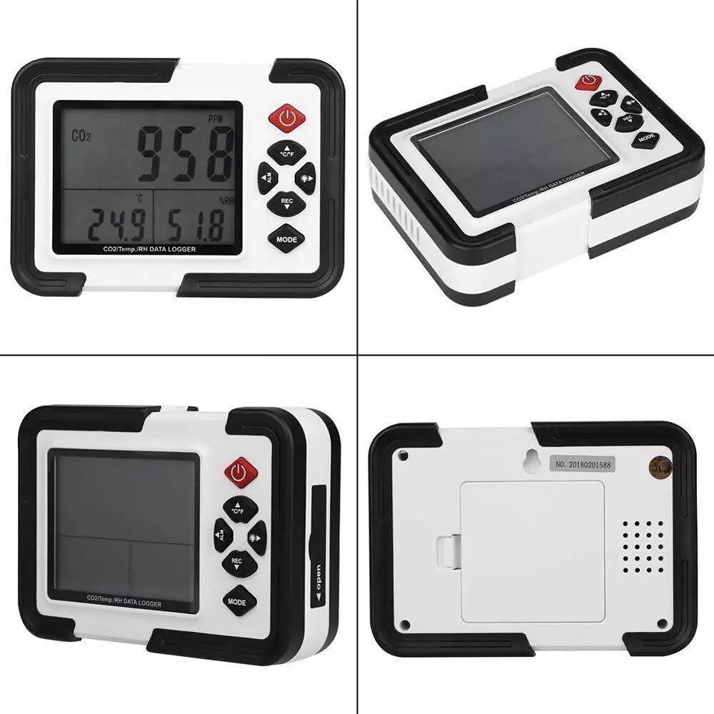HSETIN Digital CO2 Meter with PM2.5 Range and 0-999 μg/m³ Accuracy, CO201101