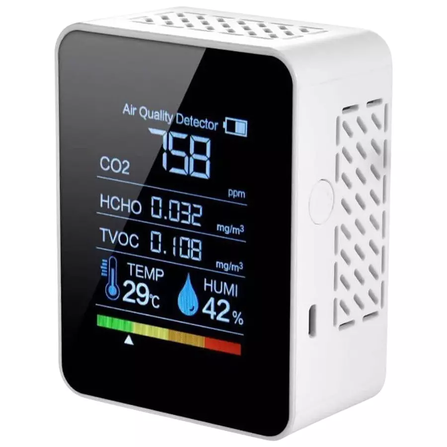 HSETIN Air Quality Monitor Tester Battery Powered with LCD Display