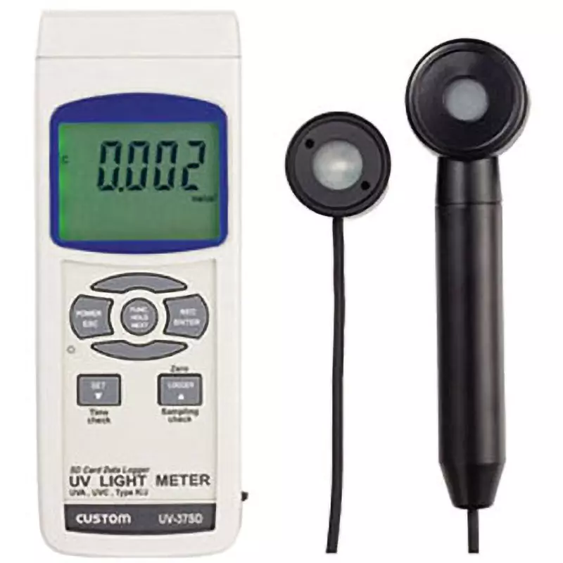 CUSTOM Uv Intensity Meter 0.001 mW/cm2, 0.01 mW/cm2 Resolution 0.1 ℃ Temperature Resolution, UV-37SD