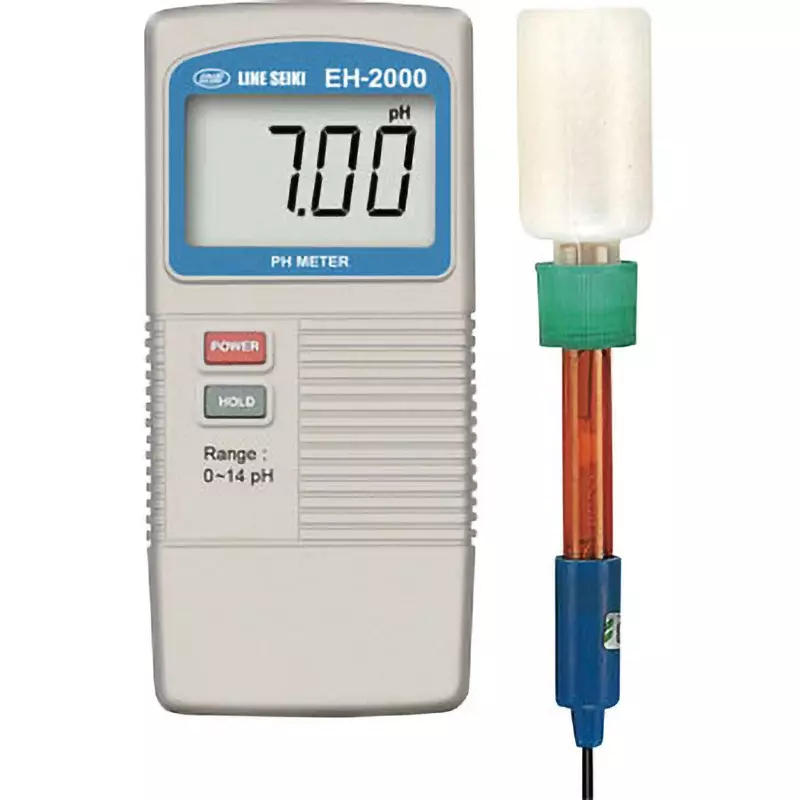 LINE SEIKI Digital PH Meter Stacked 9 V batteriesx1 (included) Power Supply 0.01 pH Resolution, EH-2000