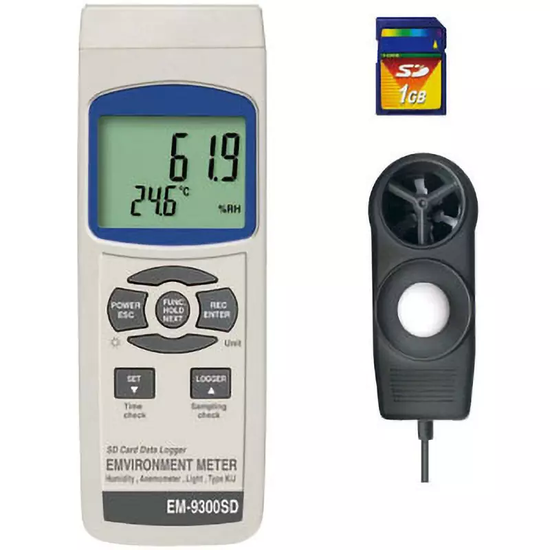 Mother Tool Environment Measuring Instrument UM3, AAx6, DC9 V (AC adapter sold separately) Power Supply, EM-9300SD
