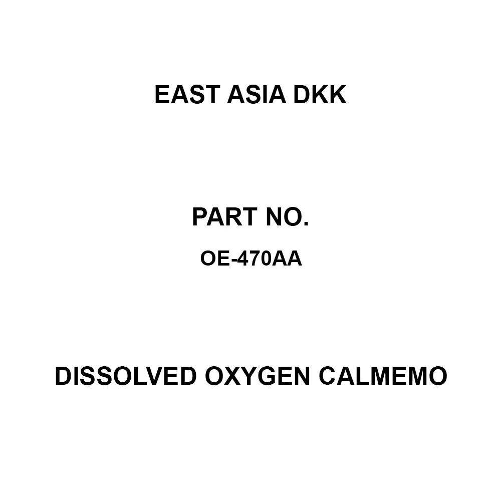East Asia DKK Dissolved Oxygen CALMEMO Dissolved oxygen electrode "Cal Memo" Adopts "Cal Memo" function, OE-470AA