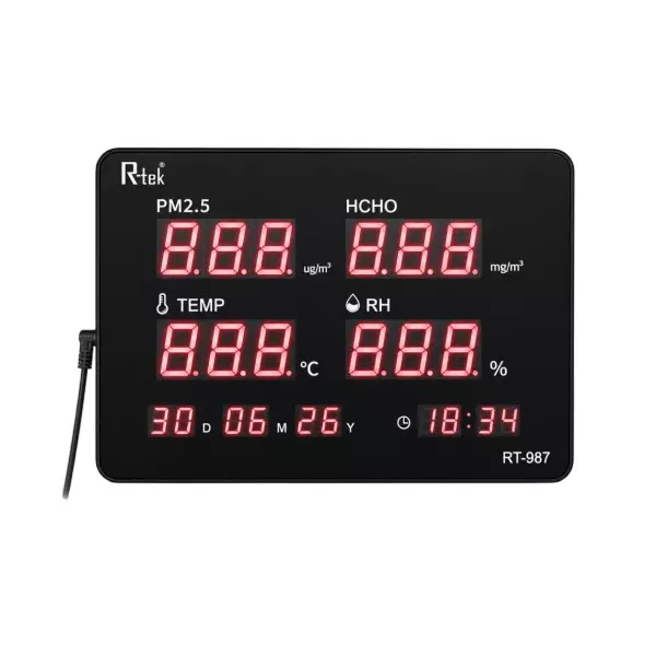 R-Tek Air Quality Pollution Meter Big Screen, RK-987