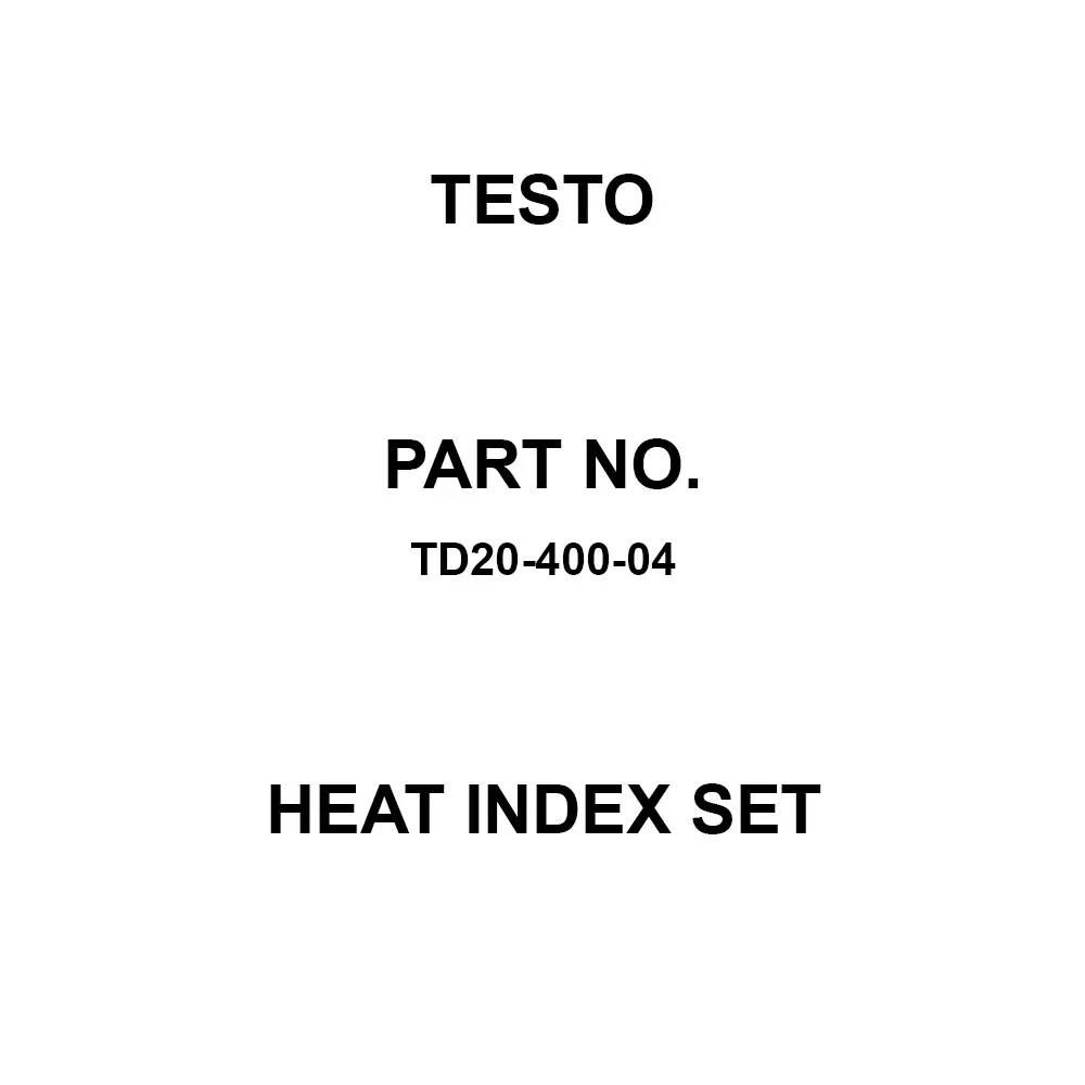 Testo Heat Index Set Testo 400 main unit, WBGT probe set (with stand and case) 95 mg/m² Measurement Range, TD20-400-04
