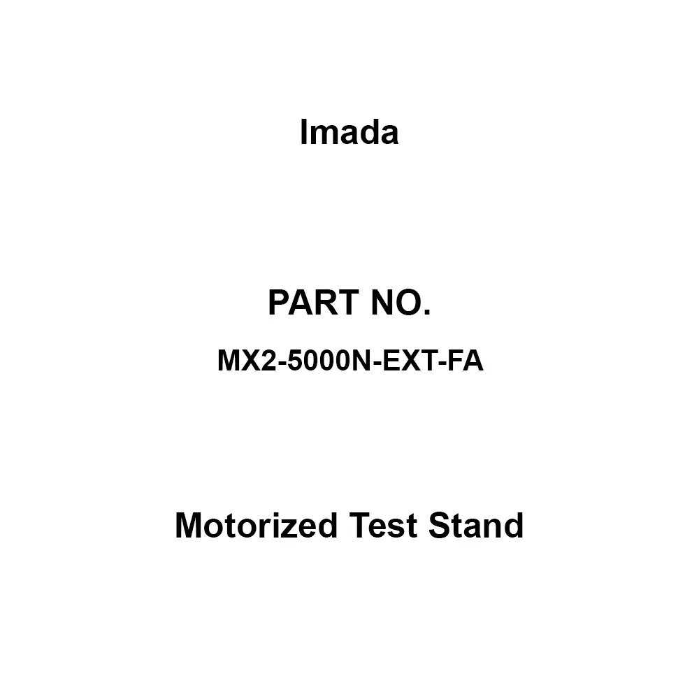 Imada Motorized Test Stand 150 W Power Consumption 5000.0 N Maximum Load, MX2-5000N-EXT-FA
