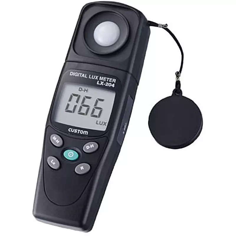 CUSTOM Digital Illuminance Meter 9 V batteryx1 Power Supply ±(5%+4 dgt) Accuracy, LX-204